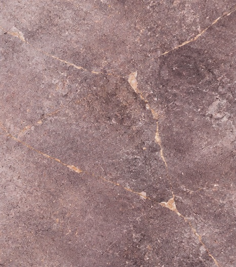 Mauve-grey stone, warm gold fissures.