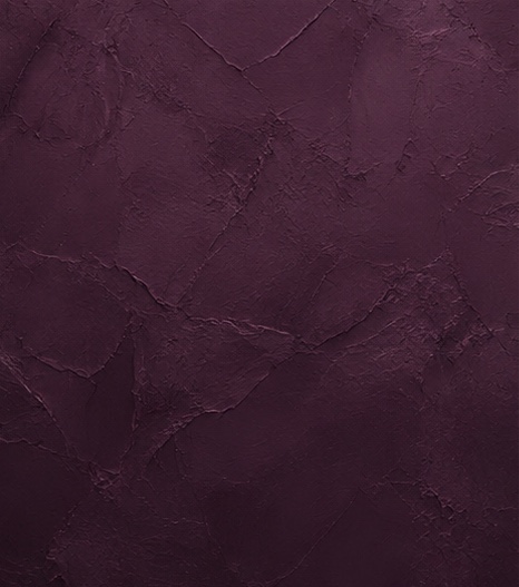 Plum plaster, troweled and cracked.