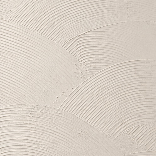 Combed plaster, arcing tool marks. The most textural plate in the set.